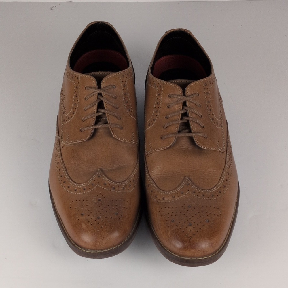 Rockport Walkability TruTECH Men's Brown Leather Brogue Oxford Dress US 10.5 M